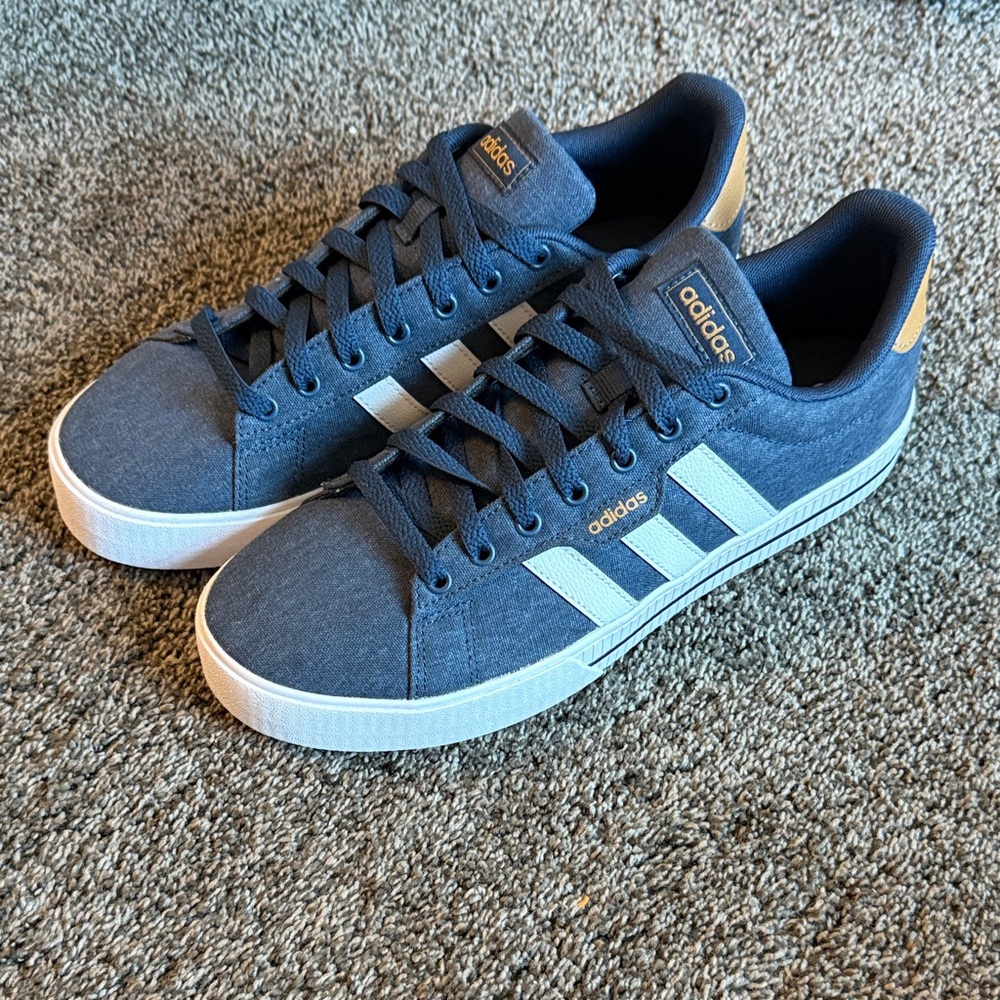 Men’s Adidas Navy Sneakers with White Accents